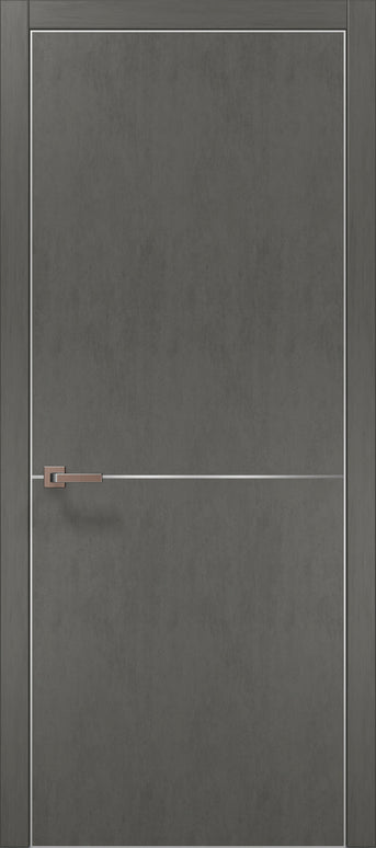 Ușă interior  PL 21 – Design minimalist cu accent metalic / Plato - Carlo Porte www.olivy.ro