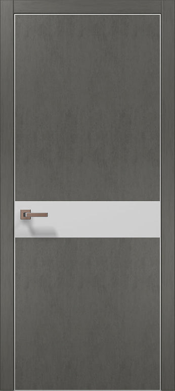 Ușă de interior PL-03 – Design Modern cu Inserție din Sticlă Mată / Plato - Carlo Porte www.olivy.ro