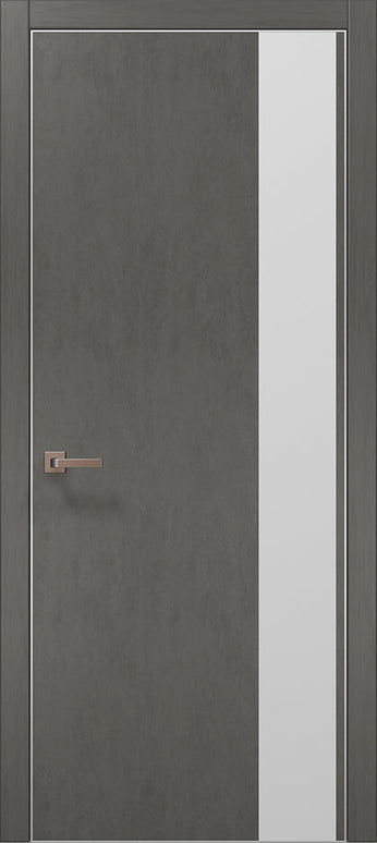 Ușă de interior PL-05 – Design cu panou lateral din sticlă mată / Plato - Carlo Porte www.olivy.ro