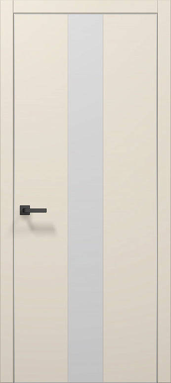 Ușă de interior PL 06 – Design modern cu bandă centrală satinată / Plato - Carlo Porte www.olivy.ro