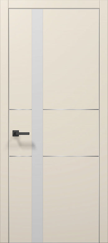 Ușă de interior PL 08 – Design Premium cu Sticlă Mată Verticală  / Plato - Carlo Porte www.olivy.ro