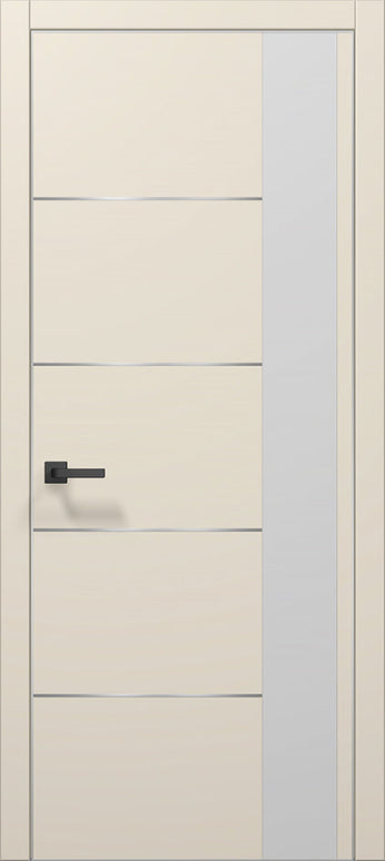 Ușă interior PL 11 – Minimalism pur cu sticlă satinată laterală / Plato - Carlo Porte www.olivy.ro