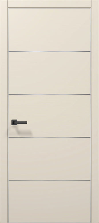 Ușă de interior PL-02 – Design Modern cu Inserții Metalice / Plato - Carlo Porte www.olivy.ro