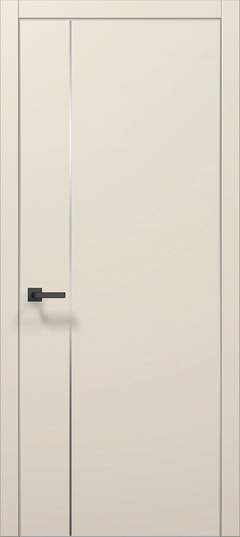 Ușă de interior PL-31 – design minimalist cu inserție verticală din aluminiu