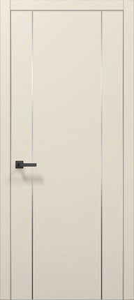 Ușă de interior PL-32 – design modern cu 2 inserții verticale din aluminiu