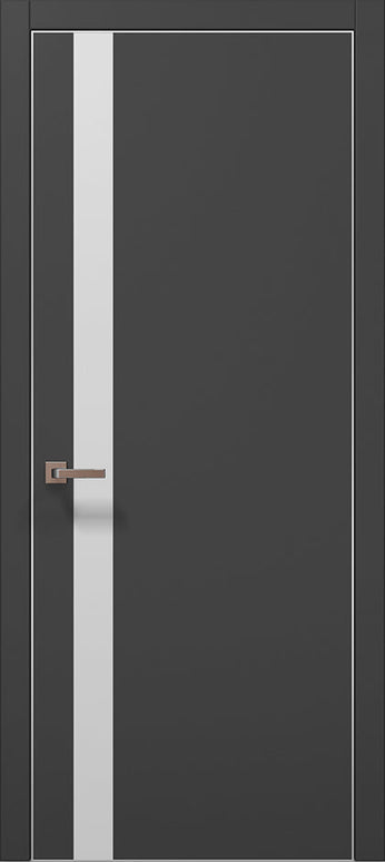 Ușă de interior PL-04 – Design Vertical cu Sticlă Mată Decorativă / Plato - Carlo Porte www.olivy.ro