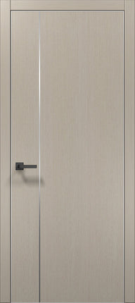 Ușă de interior PL-31 – design minimalist cu inserție verticală din aluminiu