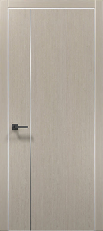 Ușă de interior PL-31 – design minimalist cu inserție verticală din aluminiu