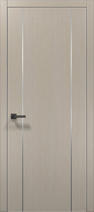 Ușă de interior PL-32 – design modern cu 2 inserții verticale din aluminiu