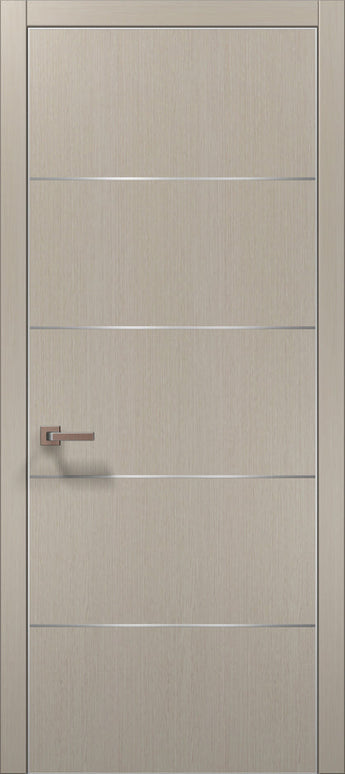 Ușă de interior PL-02 – Design Modern cu Inserții Metalice / Plato - Carlo Porte www.olivy.ro