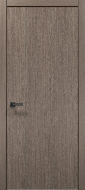 Ușă de interior PL-31 – design minimalist cu inserție verticală din aluminiu