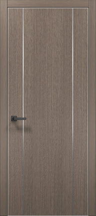 Ușă de interior PL-32 – design modern cu 2 inserții verticale din aluminiu