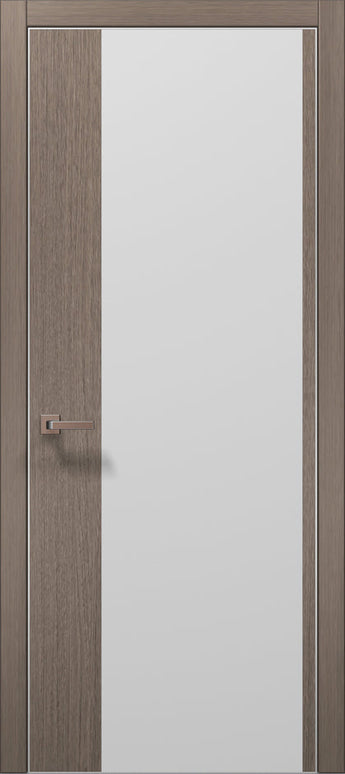Ușă interior PL 13 – Design full plane, cu sticlă satinată și cadru modern / Plato - Carlo Porte www.olivy.ro