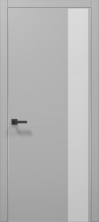 Ușă de interior PL-05 – Design cu panou lateral din sticlă mată / Plato - Carlo Porte www.olivy.ro