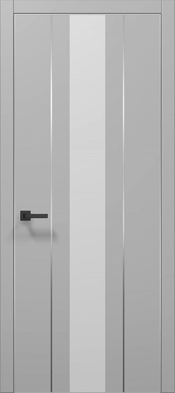 Ușă de interior PL 29  – design vertical cu sticlă albă satinată / Plato - Carlo Porte www.olivy.ro