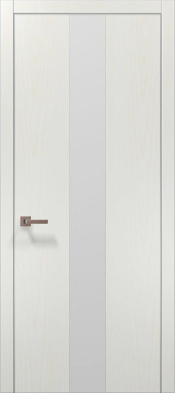 Ușă de interior PL 06 – Design modern cu bandă centrală satinată / Plato - Carlo Porte www.olivy.ro