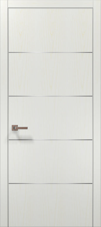 Ușă de interior PL-02 – Design Modern cu Inserții Metalice / Plato - Carlo Porte www.olivy.ro