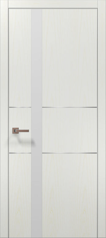 Ușă de interior PL 08 – Design Premium cu Sticlă Mată Verticală  / Plato - Carlo Porte www.olivy.ro