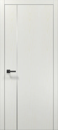Ușă de interior PL-31 – design minimalist cu inserție verticală din aluminiu