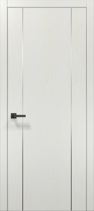 Ușă de interior PL-32 – design modern cu 2 inserții verticale din aluminiu