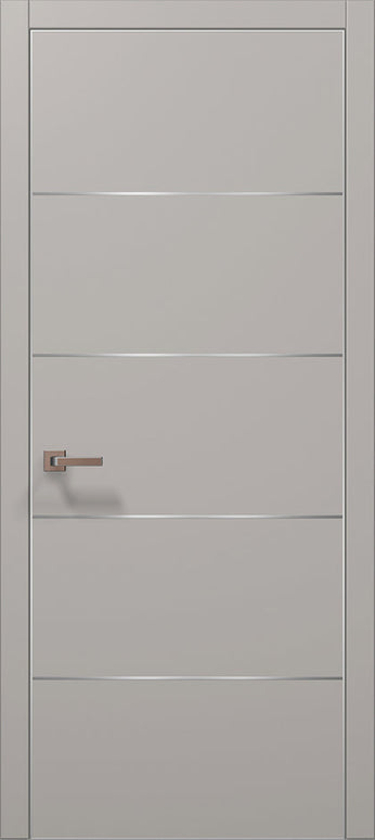 Ușă de interior PL-02 – Design Modern cu Inserții Metalice / Plato - Carlo Porte www.olivy.ro