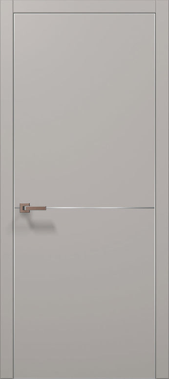Ușă interior  PL 21 – Design minimalist cu accent metalic / Plato - Carlo Porte www.olivy.ro