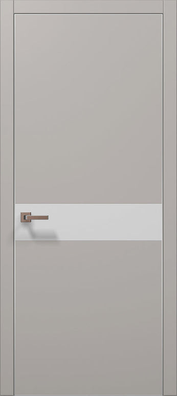 Ușă de interior PL-03 – Design Modern cu Inserție din Sticlă Mată / Plato - Carlo Porte www.olivy.ro