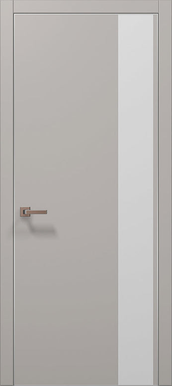 Ușă de interior PL-05 – Design cu panou lateral din sticlă mată / Plato - Carlo Porte www.olivy.ro