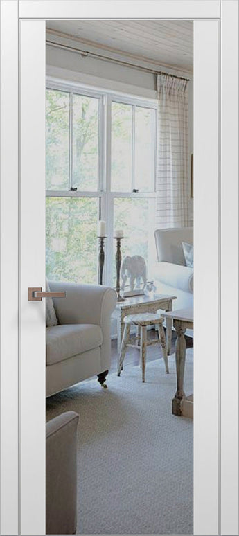 Ușă interior PL-01 / PL-14– Design minimalist, eleganță maximă oglindă pe o parte plină pe partea opusa