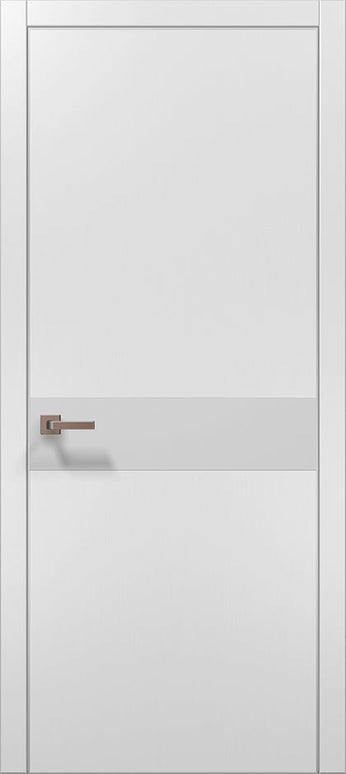 Ușă de interior PL-03 – Design Modern cu Inserție din Sticlă Mată / Plato - Carlo Porte www.olivy.ro