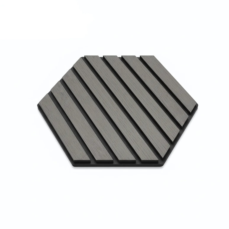 Panou riflaj decorativ, hexagonal - Antracit Mat XYPT-05