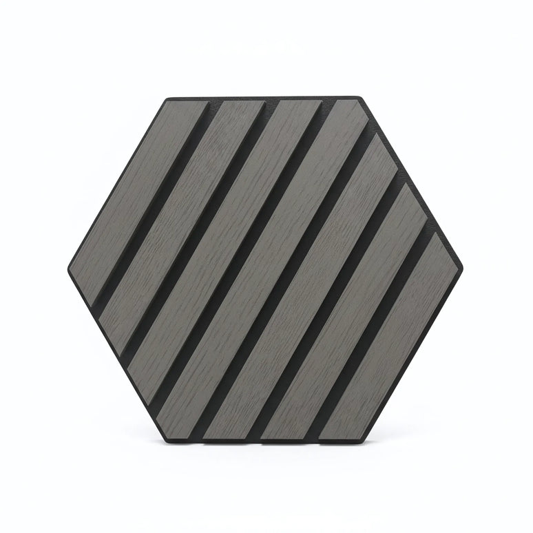 Panou riflaj decorativ, hexagonal - Antracit Mat XYPT-05