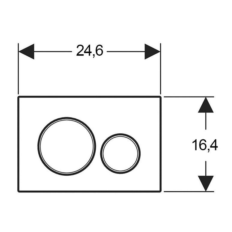 Clapeta cu actionare dubla, Geberit, Sigma20, alb, auriu