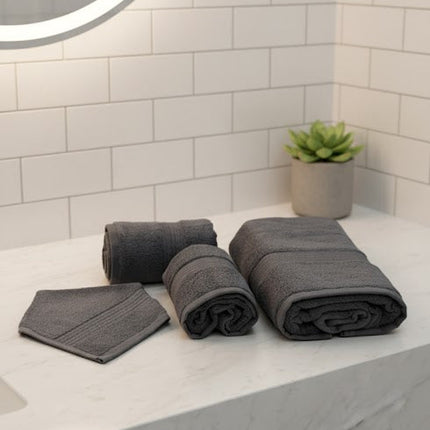 Set prosoape premium FUTIAN – bumbac 100%, culoare-gri antracit