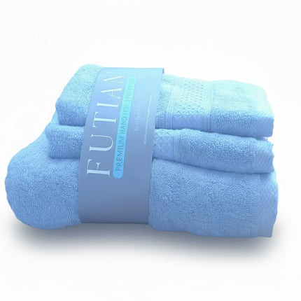SET PROSOAPE BAIE din bumbac 100%, ALBASTRU, 3 piese, moale și absorbant