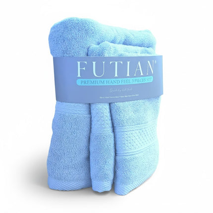 SET PROSOAPE BAIE din bumbac 100%, ALBASTRU, 3 piese, moale și absorbant