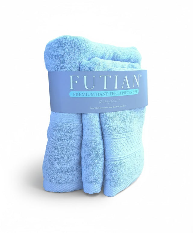 SET PROSOAPE BAIE din bumbac 100%, ALBASTRU, 3 piese, moale și absorbant