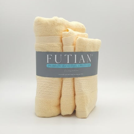 SET PROSOAPE BAIE din bumbac 100%, GALBEN, 3 piese, moale și absorbant