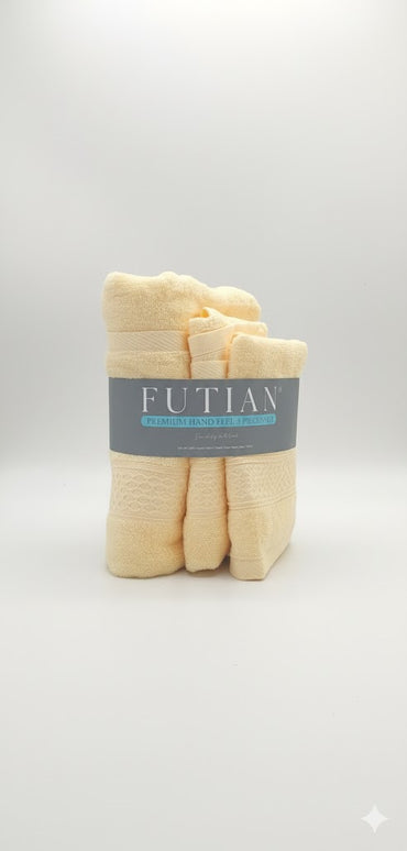 SET PROSOAPE BAIE din bumbac 100%, GALBEN, 3 piese, moale și absorbant