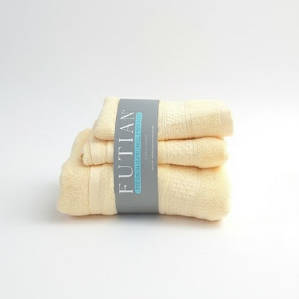 SET PROSOAPE BAIE din bumbac 100%, GALBEN, 3 piese, moale și absorbant