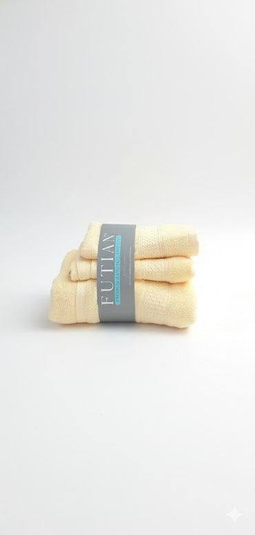 SET PROSOAPE BAIE din bumbac 100%, GALBEN, 3 piese, moale și absorbant