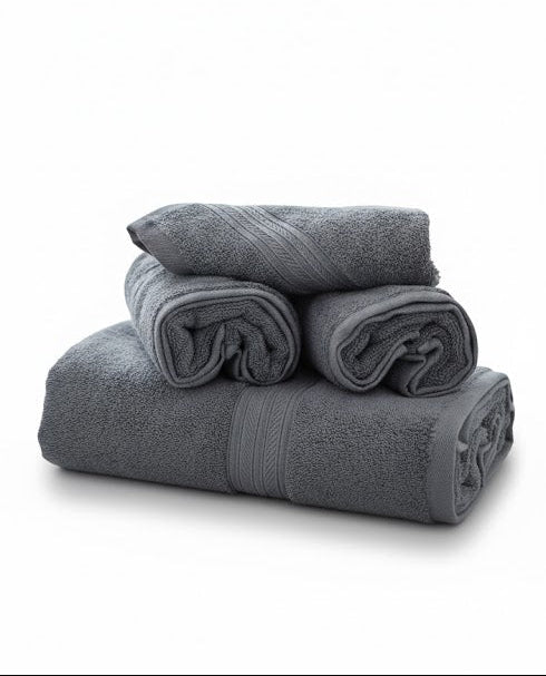 Set prosoape premium FUTIAN – bumbac 100%, culoare-gri antracit