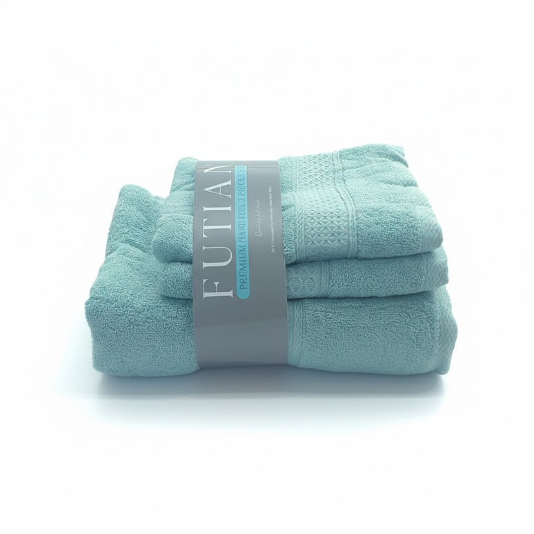 SET PROSOAPE BAIE din bumbac 100%, MENTA, 3 piese, moale și absorbant