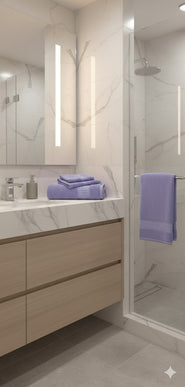 SET PROSOAPE BAIE din bumbac 100%, MOV, 3 piese, moale și absorbant