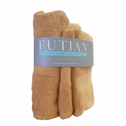 SET PROSOAPE BAIE din bumbac 100%, MUSTAR, 3 piese, moale și absorbant