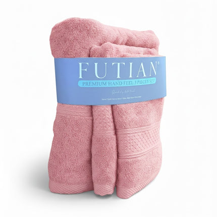 SET PROSOAPE BAIE din bumbac 100%, ROZ, 3 piese, moale și absorbant