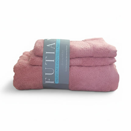 SET PROSOAPE BAIE din bumbac 100%, ROZ, 3 piese, moale și absorbant
