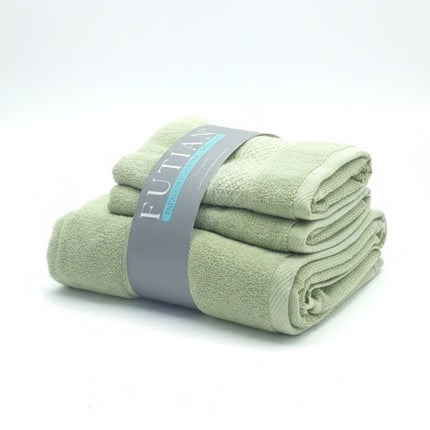 SET PROSOAPE BAIE din bumbac 100%, VERDE DESCHIS, 3 piese, moale și absorbant