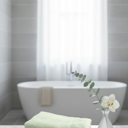 SET PROSOAPE BAIE din bumbac 100%, VERDE DESCHIS, 3 piese, moale și absorbant