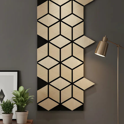 Panou riflaj decorativ Cubic Wood - stejar natur XYPT-12